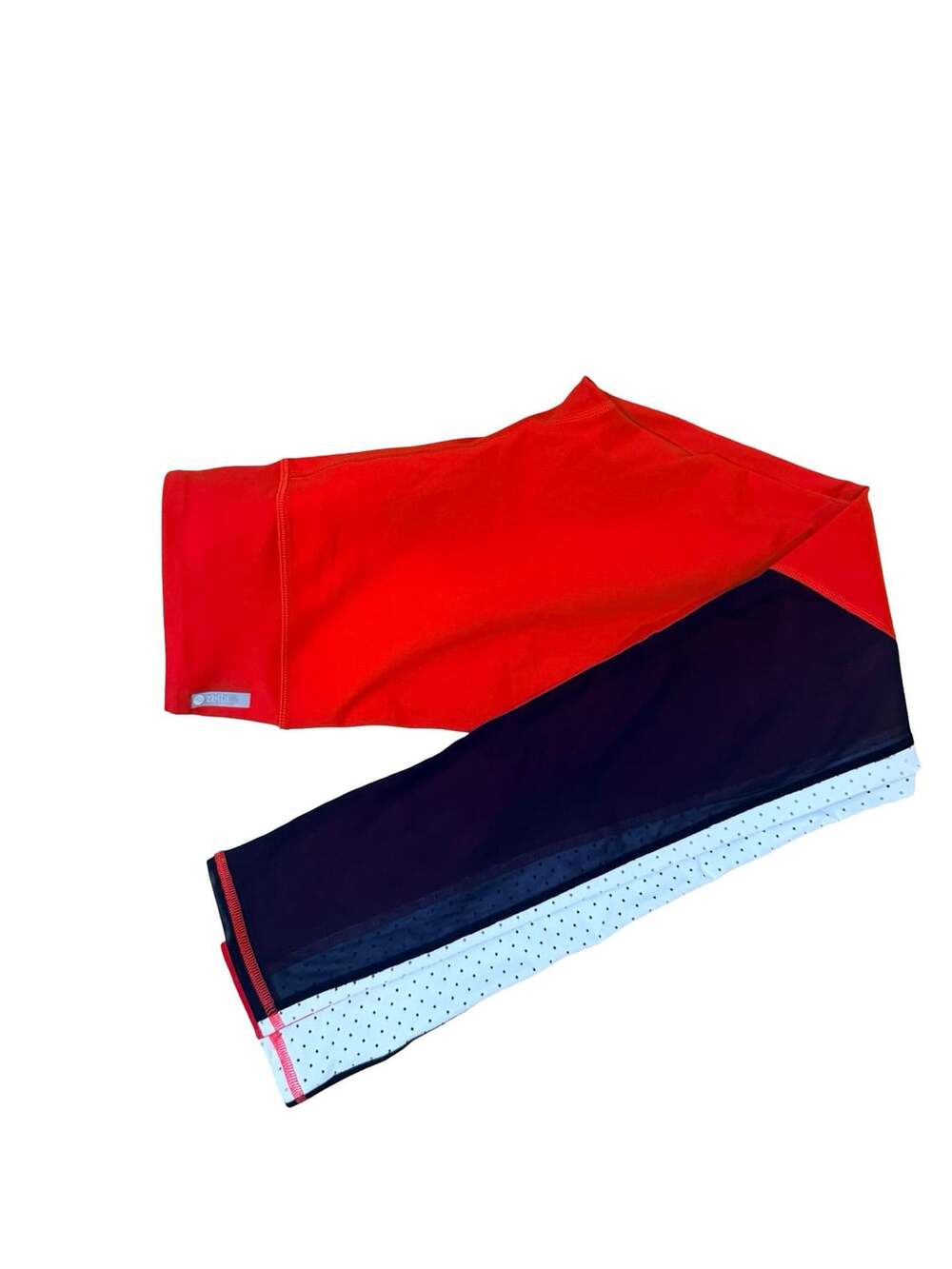 Zella Girl Colorblock Active Leggings Red Black White size xl 14/16